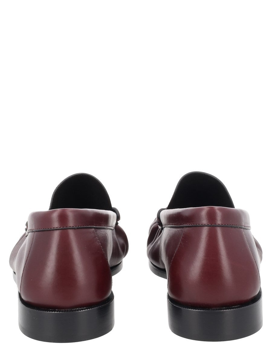 Saint Laurent Men's Le Loafer Cassandre Loafers Red, view 4