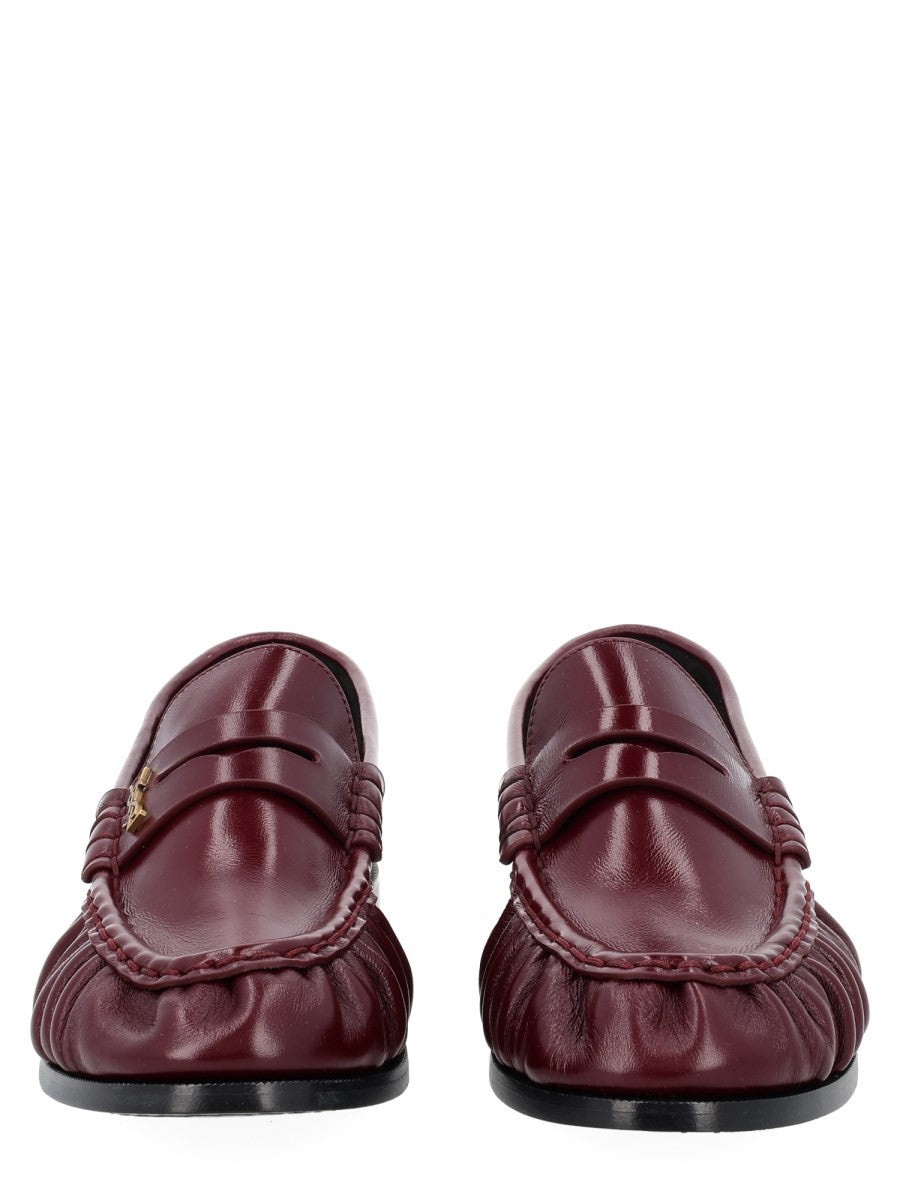 Saint Laurent Women's Le Loafer Cassandre Loafers Red, view 3