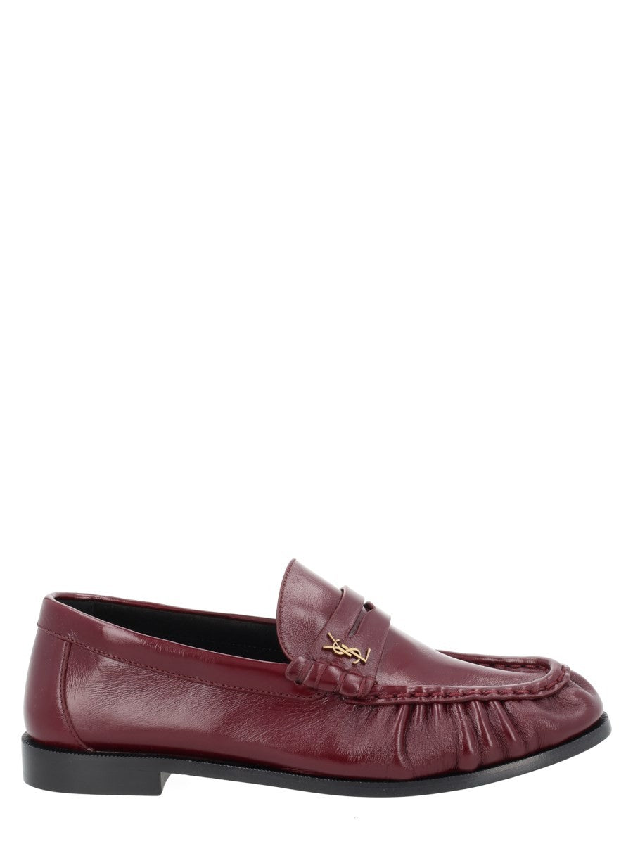 Saint Laurent Women's Le Loafer Cassandre Loafers Red