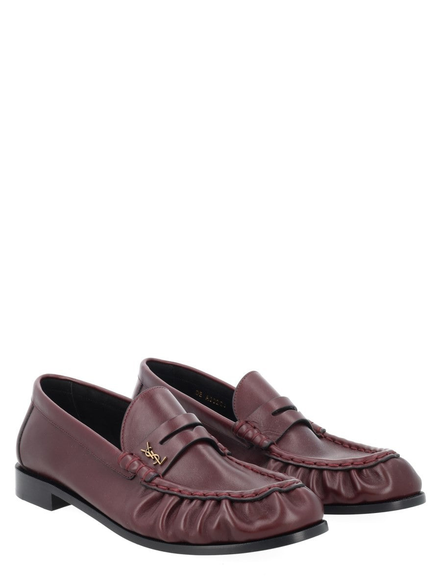 Saint Laurent Men's Le Loafer Cassandre Loafers Red, view 2