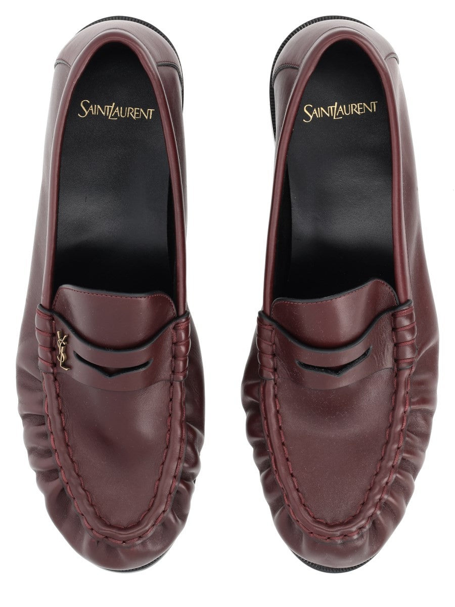 Saint Laurent Men's Le Loafer Cassandre Loafers Red, view 5