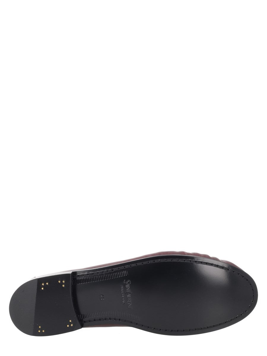 Saint Laurent Men's Le Loafer Cassandre Loafers Red, view 6