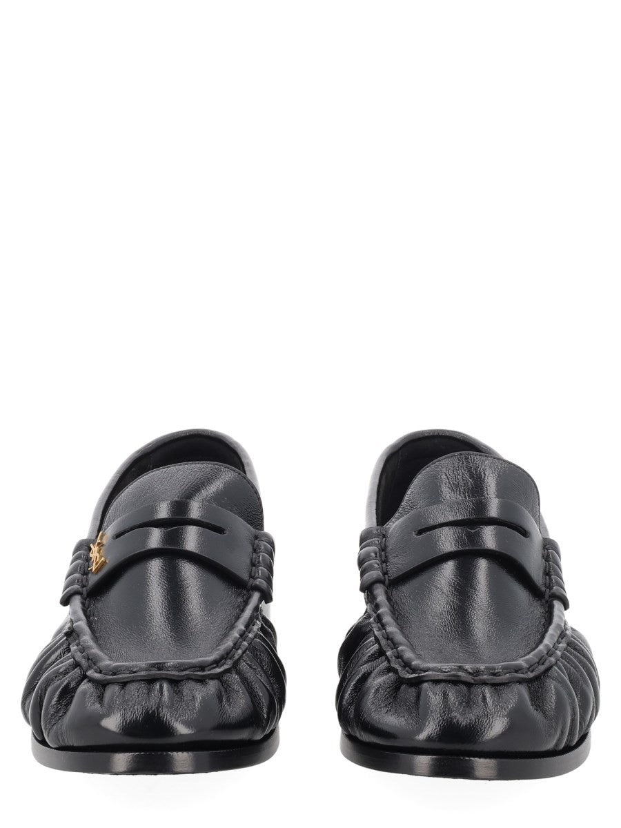 Saint Laurent Women's Le Loafer Cassandre Loafers Black, view 3