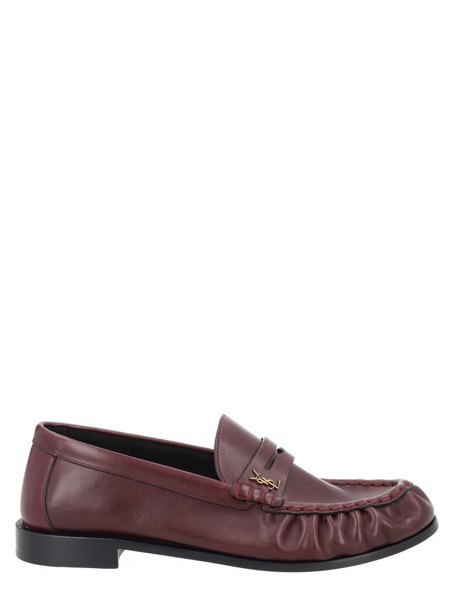 Saint Laurent Men's Le Loafer Cassandre Loafers Red