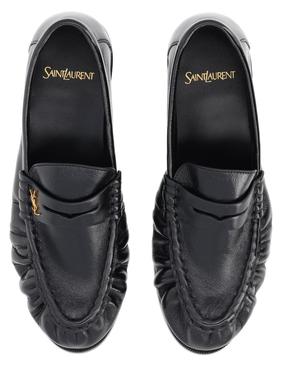 Saint Laurent Women's Le Loafer Cassandre Loafers Black, view 5