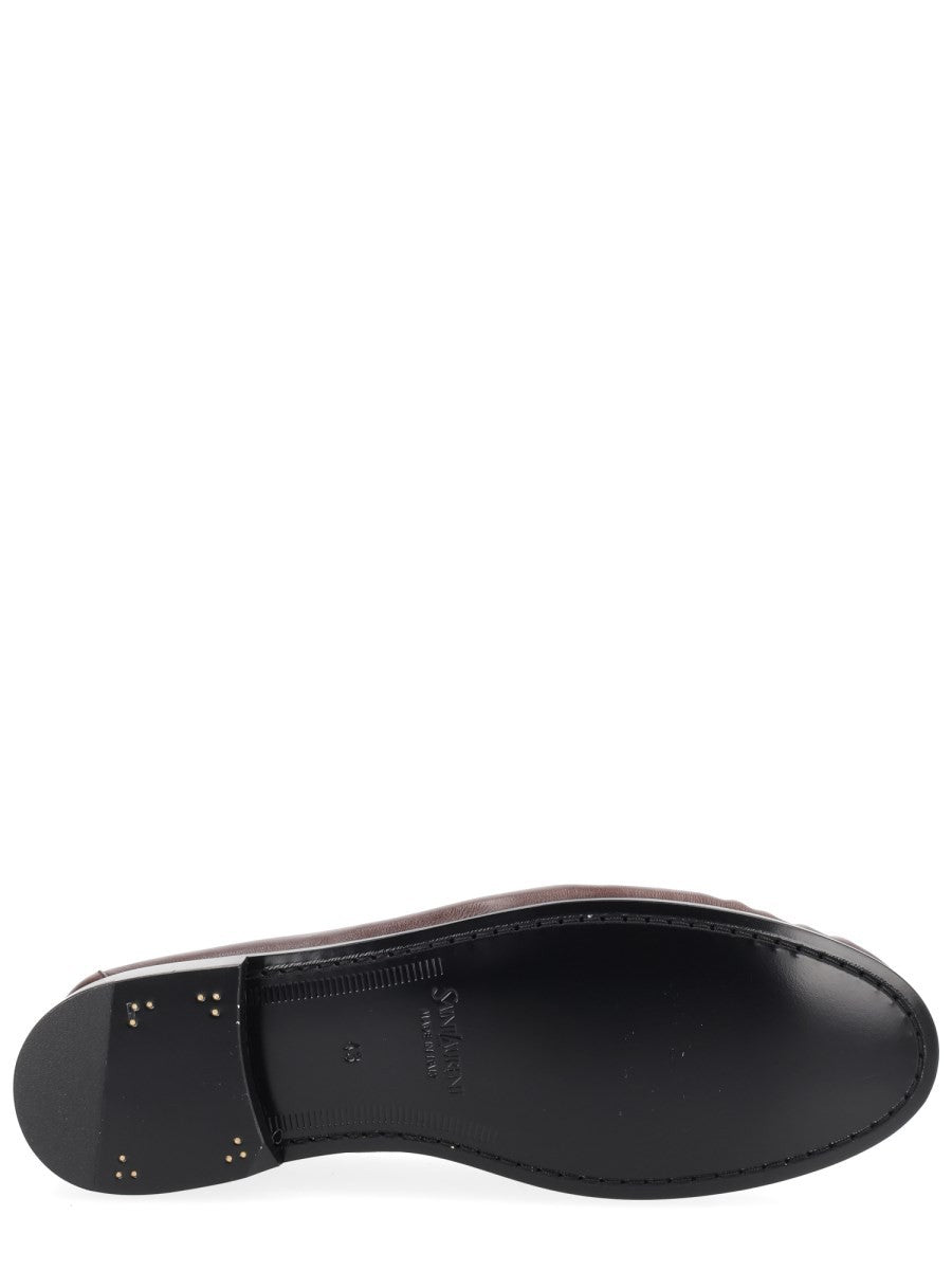 Saint Laurent Men's Mocassino LE Loafer Brown