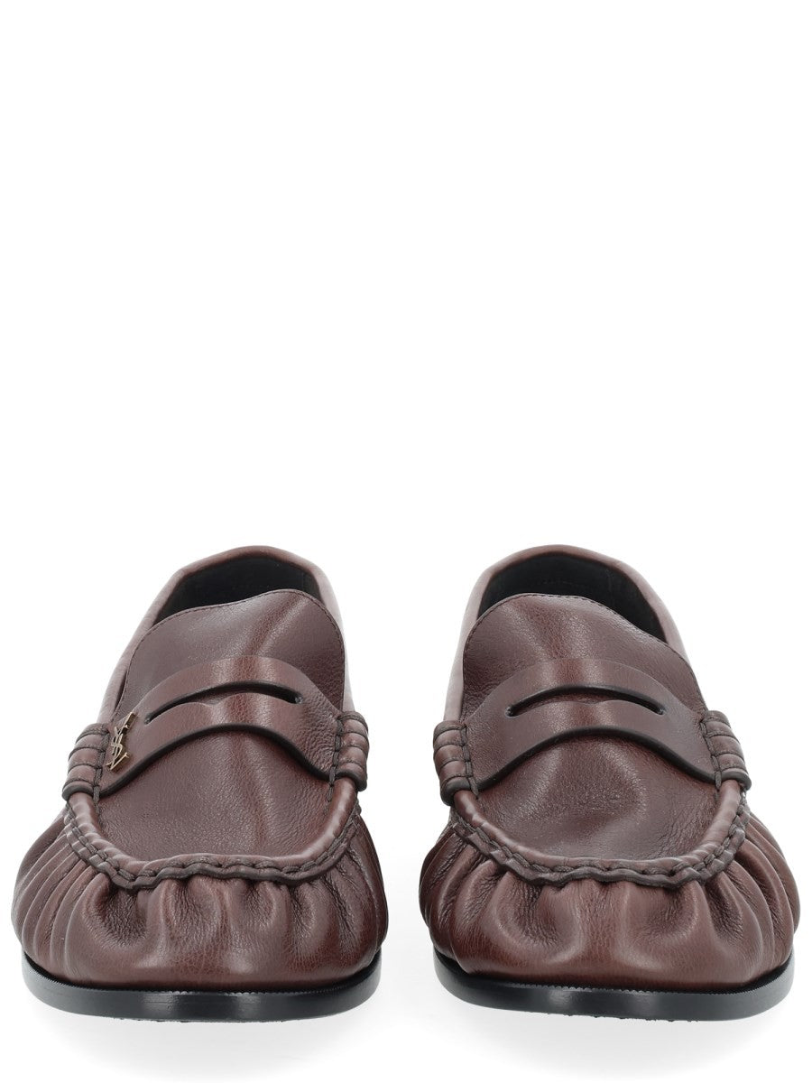 Saint Laurent Men's Mocassino LE Loafer Brown