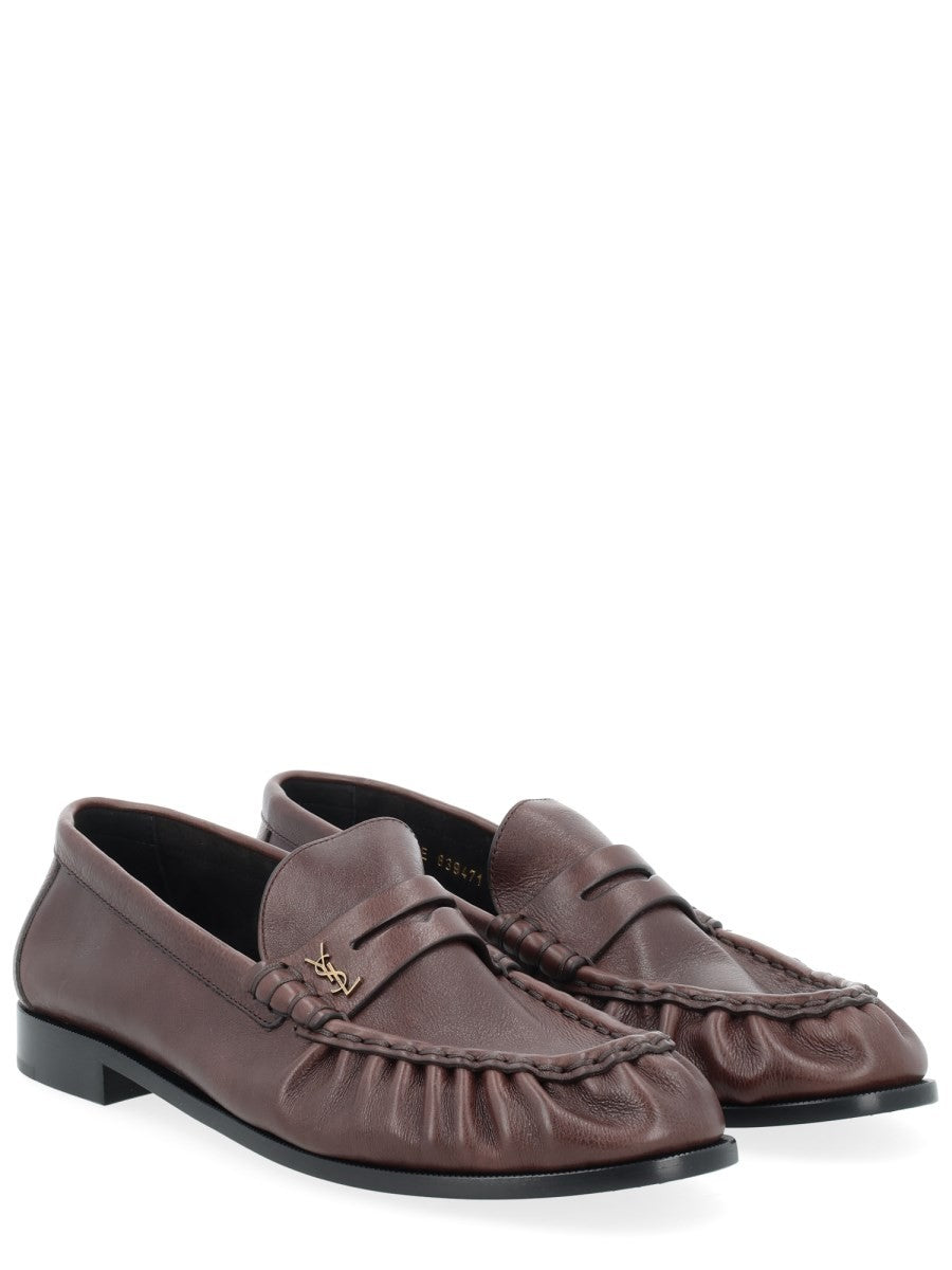 Saint Laurent Men's Mocassino LE Loafer Brown