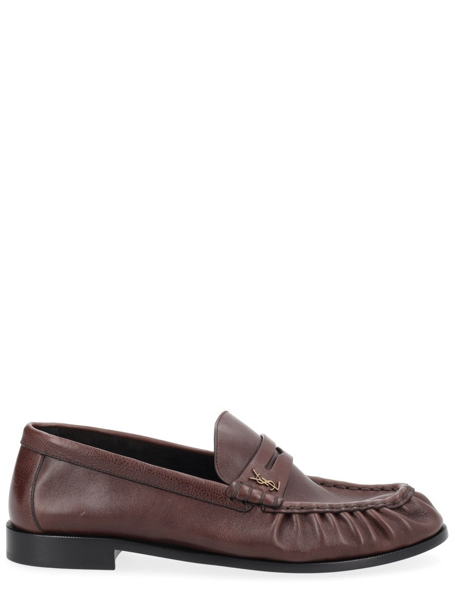 Saint Laurent Men's Mocassino LE Loafer Brown
