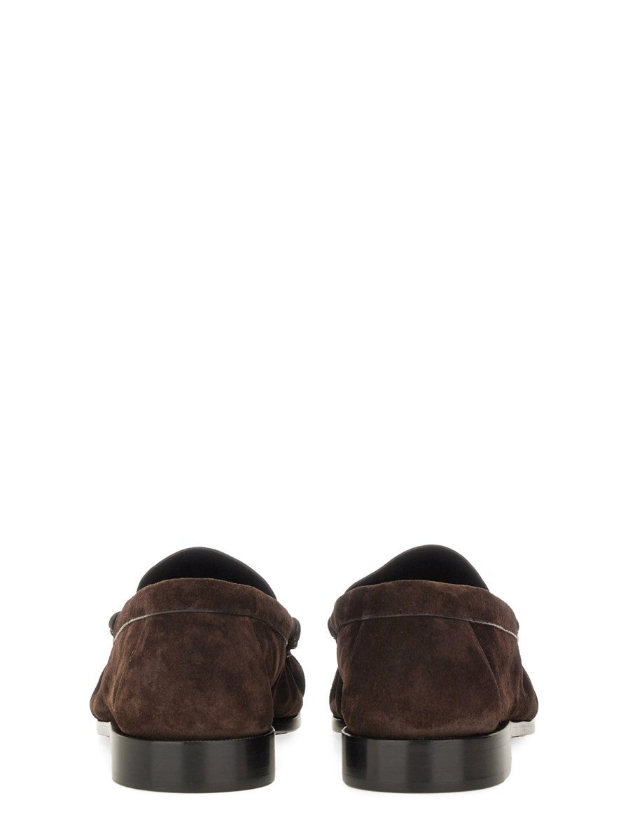 Saint Laurent Men's LE Loafer Loafers Brown, view 3