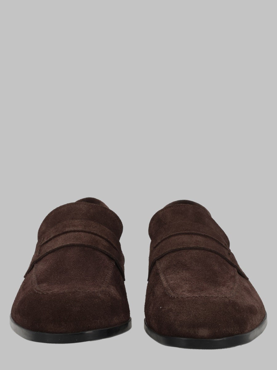 Tom Ford Men's Mocassino Sean Penny in Pelle Scamosciata Brown