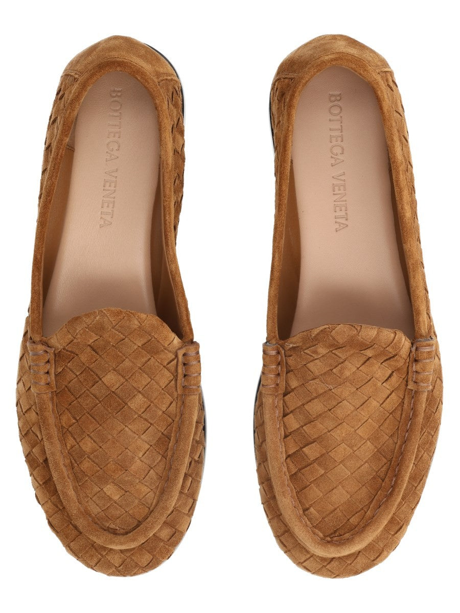 Bottega Veneta Women's Silenzio Loafers Beige, view 5