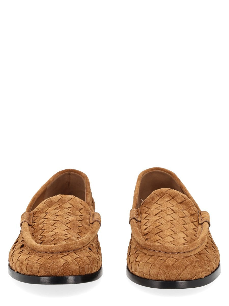 Bottega Veneta Women's Silenzio Loafers Beige