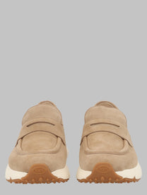 Tod's Women's Mocassino Sportivo in Pelle Scamosciata Beige