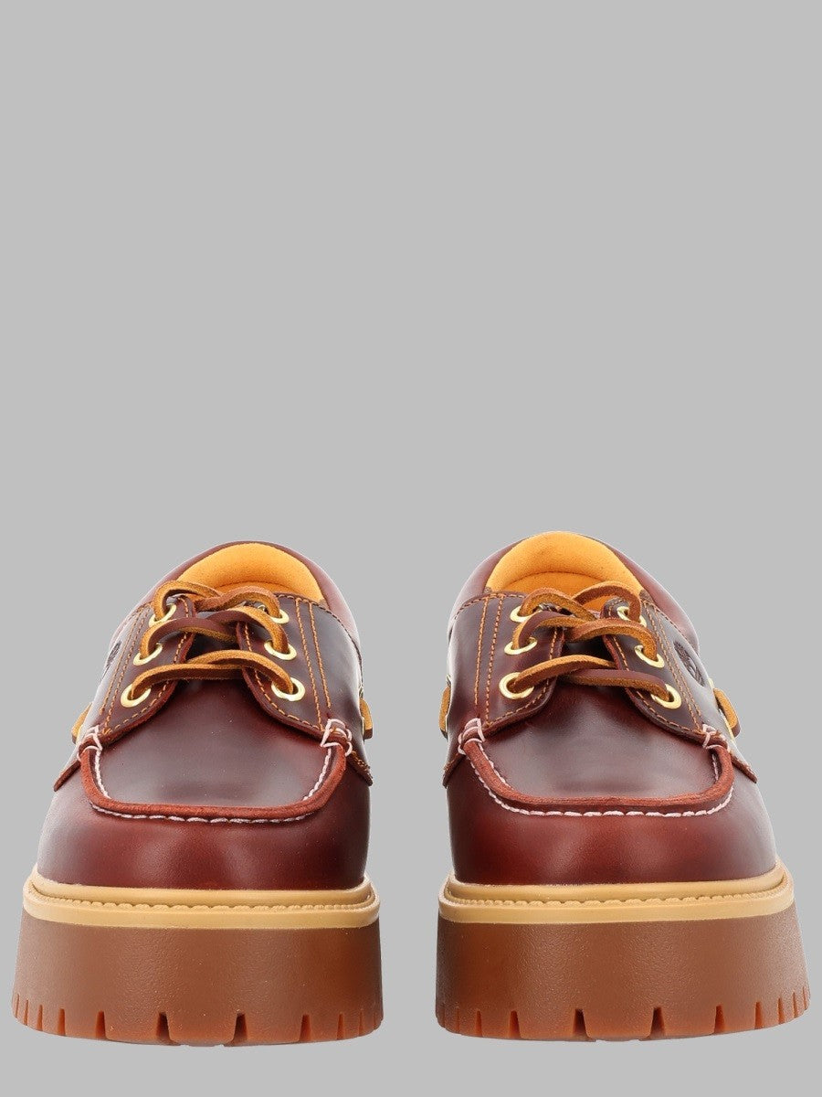 Timberland Women's Mocassino Stringato Da Barca Stone Street Red