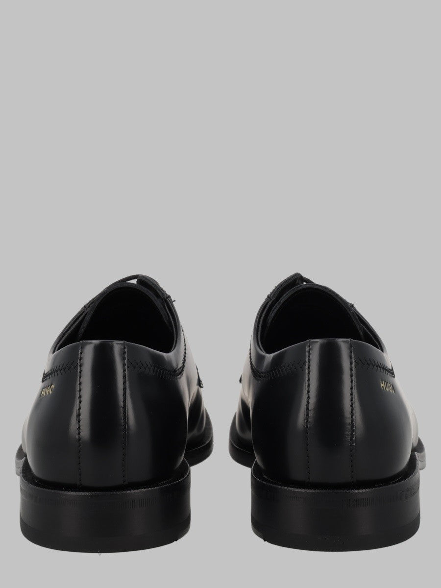 HUGO BOSS Men's Mocassino Thorton Derb in Pelle Black