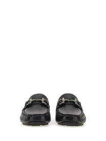 Ferragamo Men's Moccasin Gancini Black