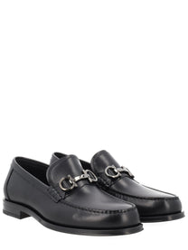 Ferragamo Men's Moccasin Gancini Black