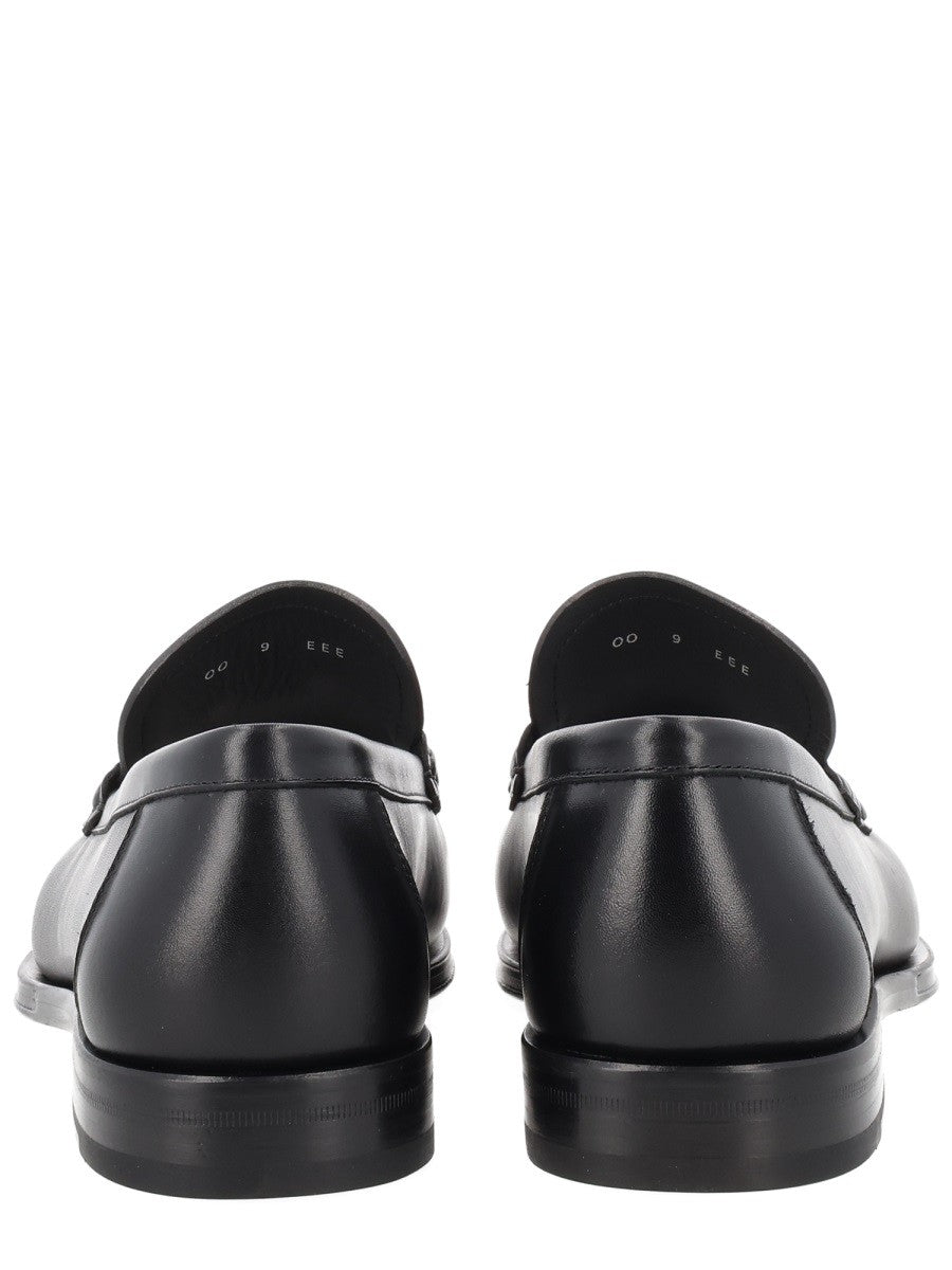 Ferragamo Men's Moccasin Gancini Black