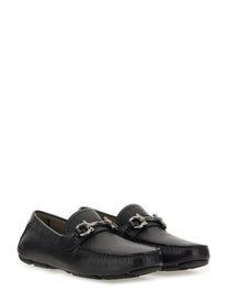 Ferragamo Men's Moccasin Gancini Black