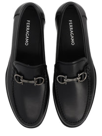Ferragamo Men's Moccasin Gancini Black