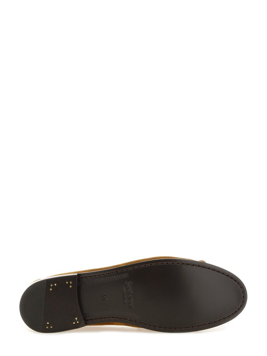 Saint Laurent Men's Moccasin LE Loafer Brown