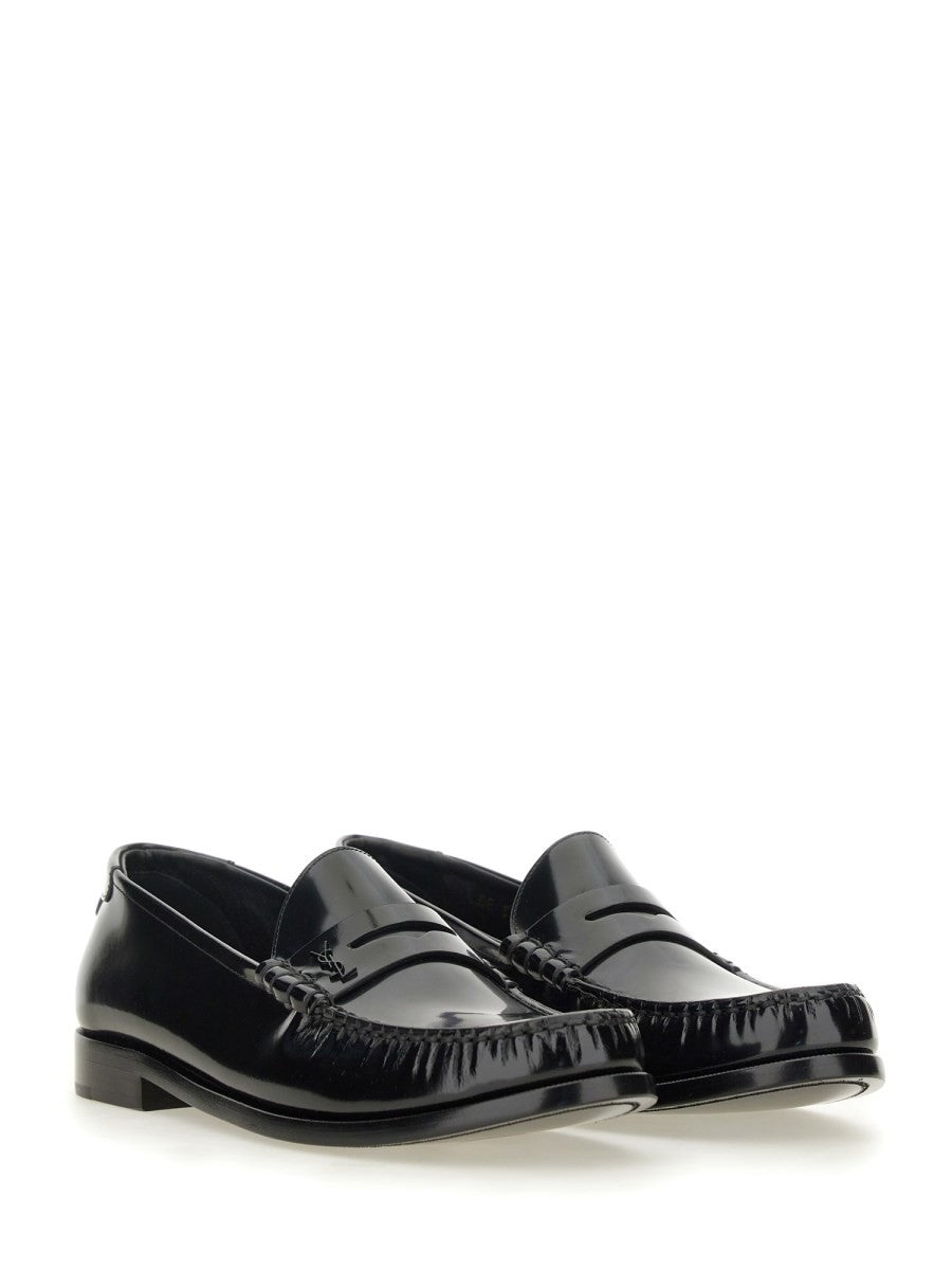 Saint Laurent Men's Moccasin LE Loafer Black