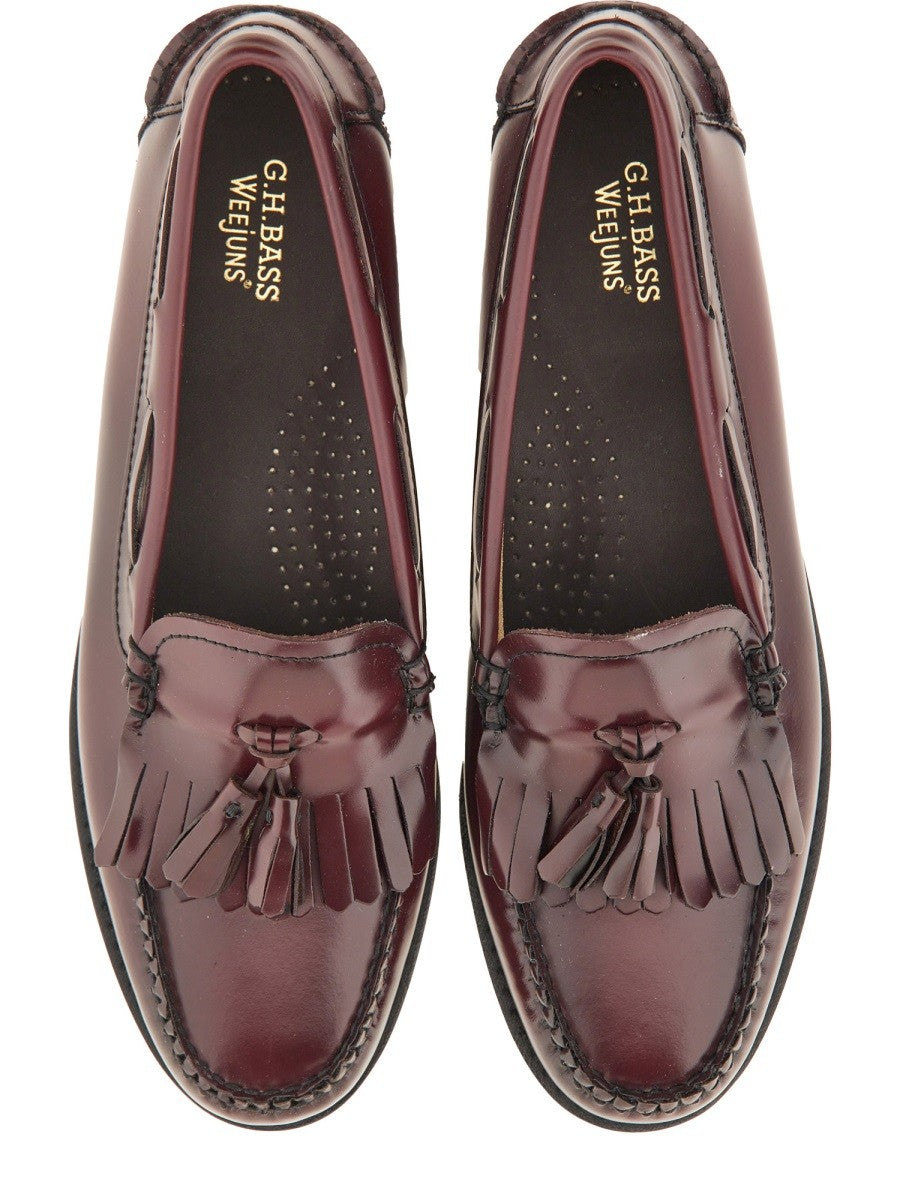 G.H. BASS Women's Moccasin Weejuns Esther Kiltie Red