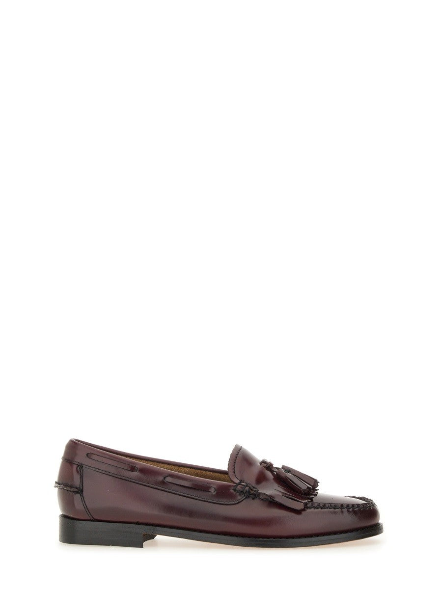 G.H. BASS Women's Moccasin Weejuns Esther Kiltie Red