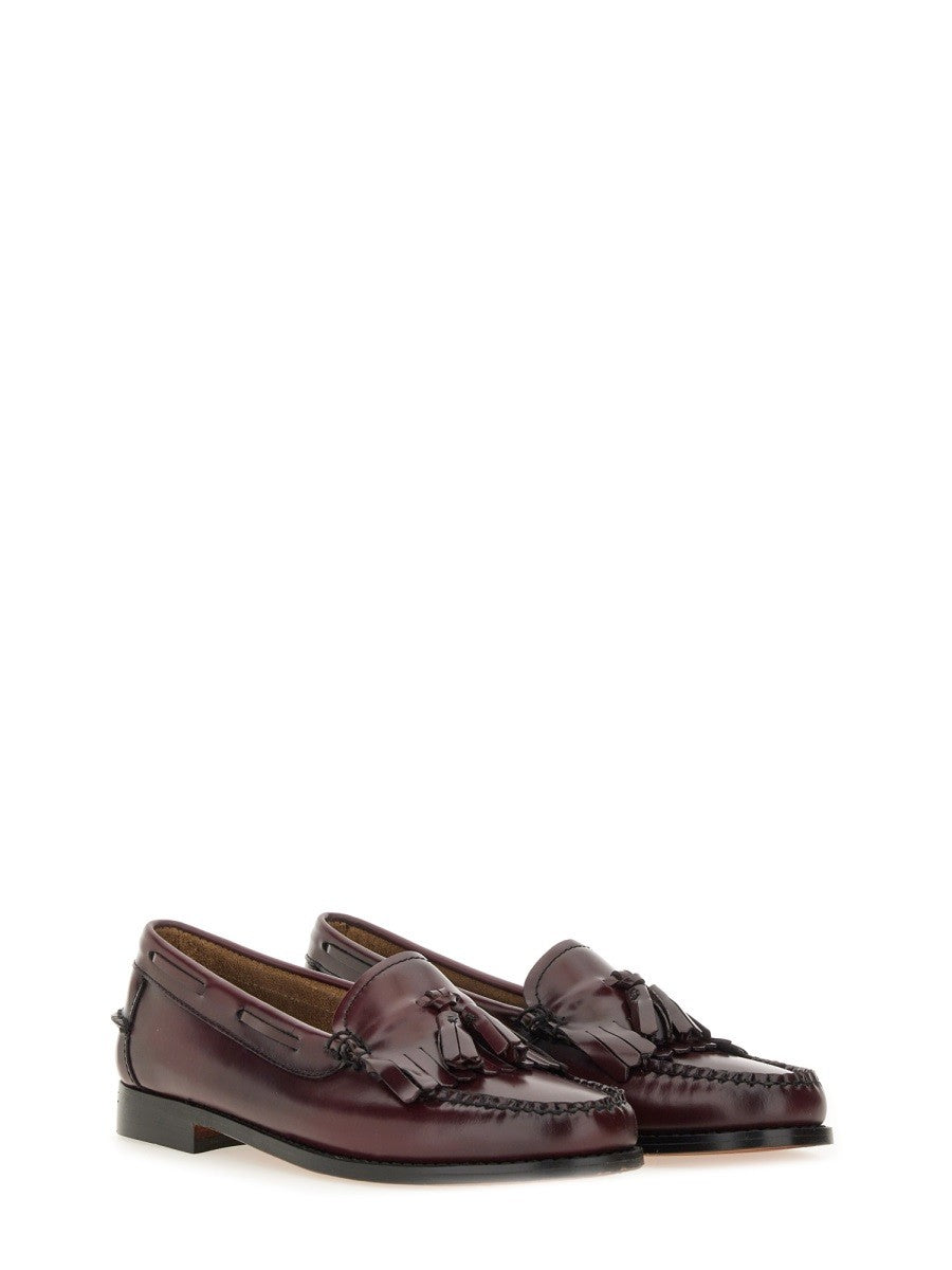 G.H. BASS Women's Moccasin Weejuns Esther Kiltie Red