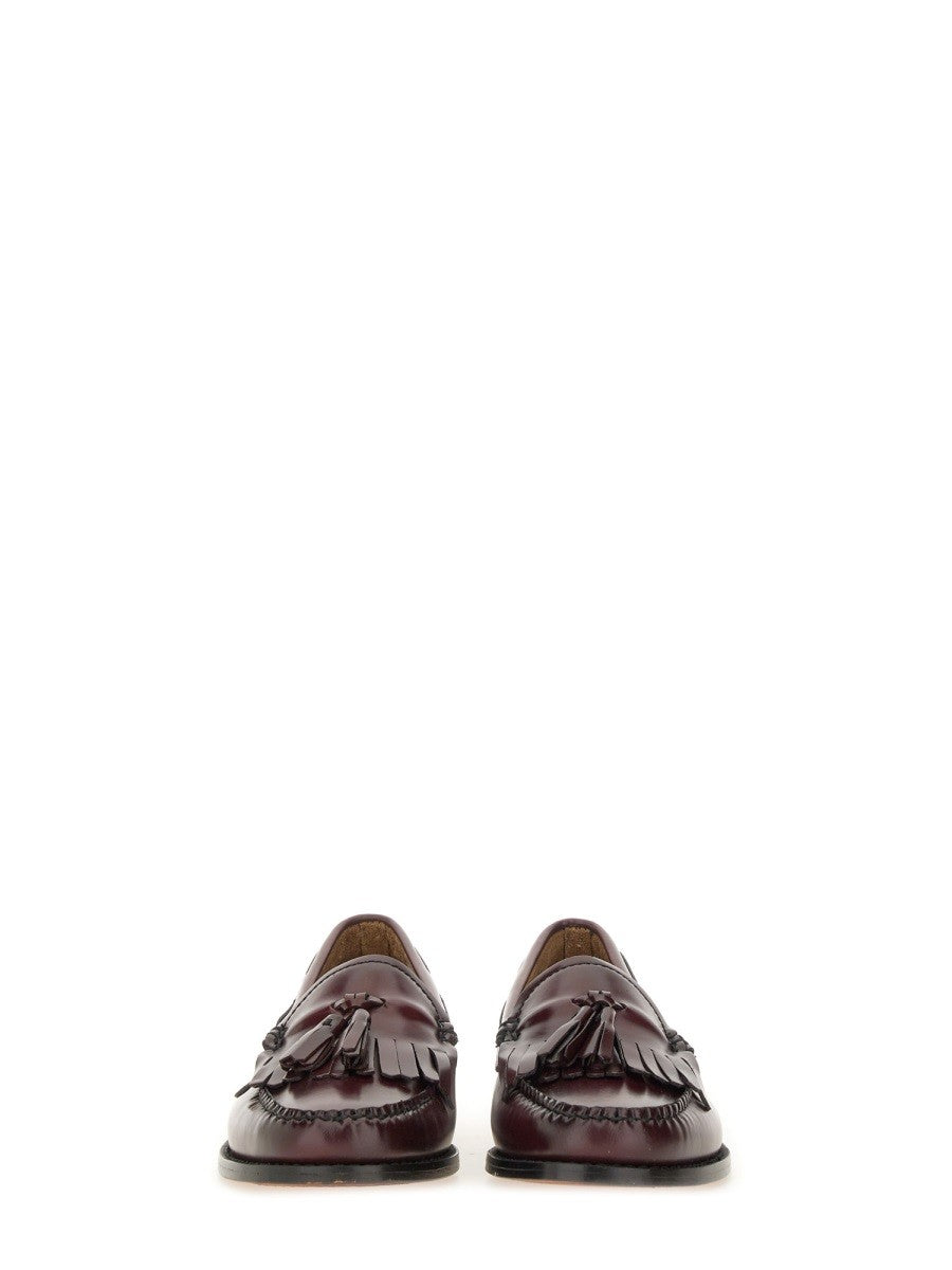 G.H. BASS Women's Moccasin Weejuns Esther Kiltie Red