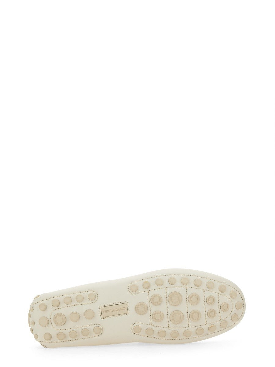 Ferragamo Men's Moccasin White, view 6