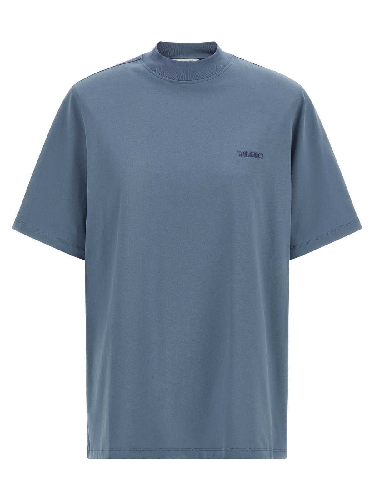 The Attico Mock Neck Shirt Blue