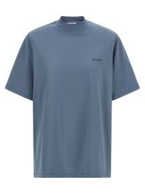 The Attico Mock Neck Shirt Blue