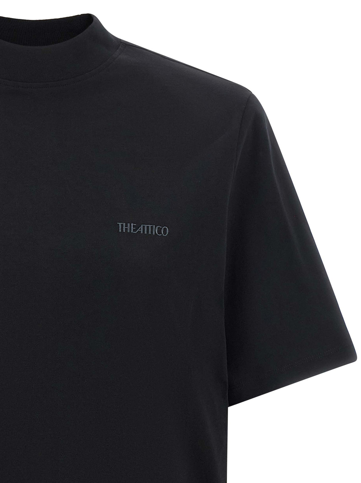 The Attico Mock Neck Shirt Black