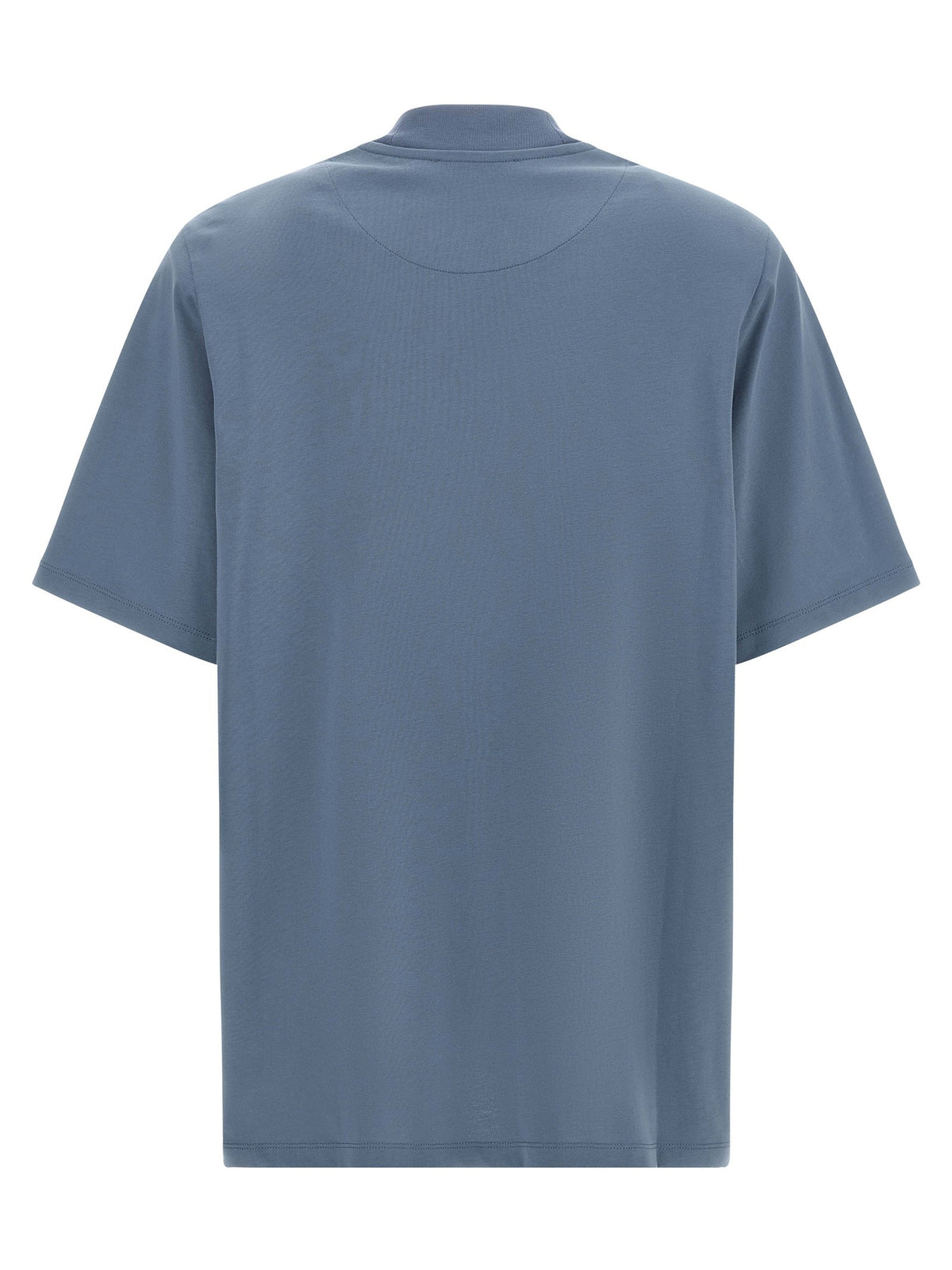 The Attico Mock Neck Shirt Blue