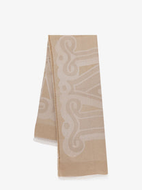 Max Mara Women's Linen and Cotton Blend Scarf Beige