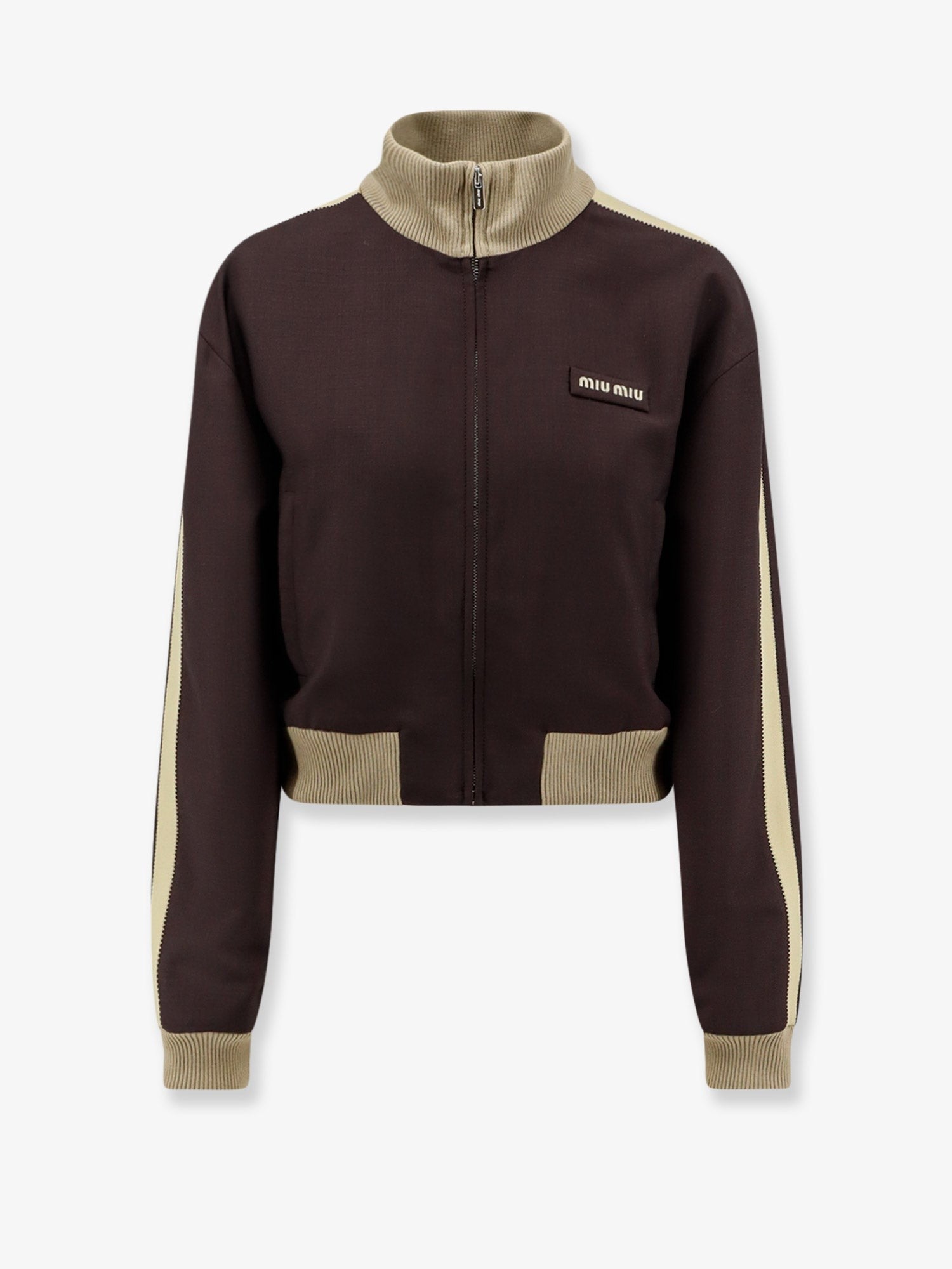 Miu Miu Women's Mohair and Virgin Wool Jacket Brown