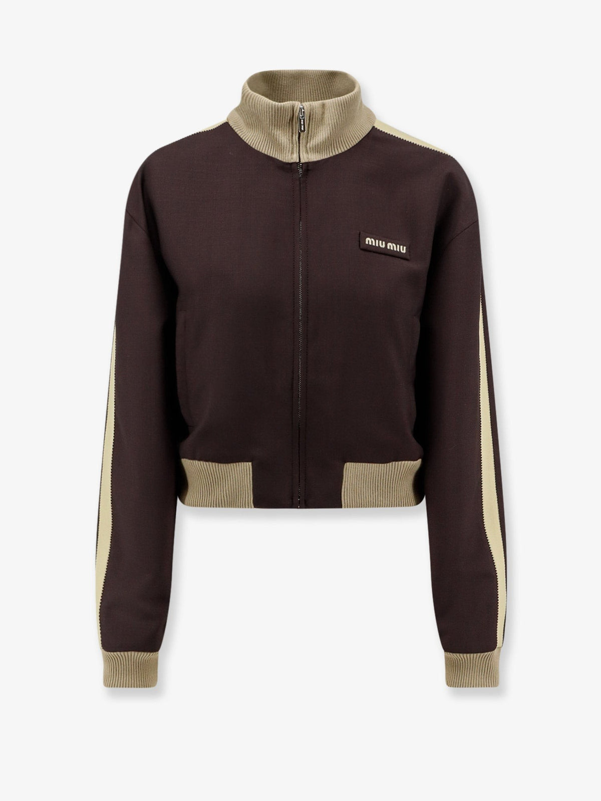 Miu Miu Women's Mohair and Virgin Wool Jacket Brown