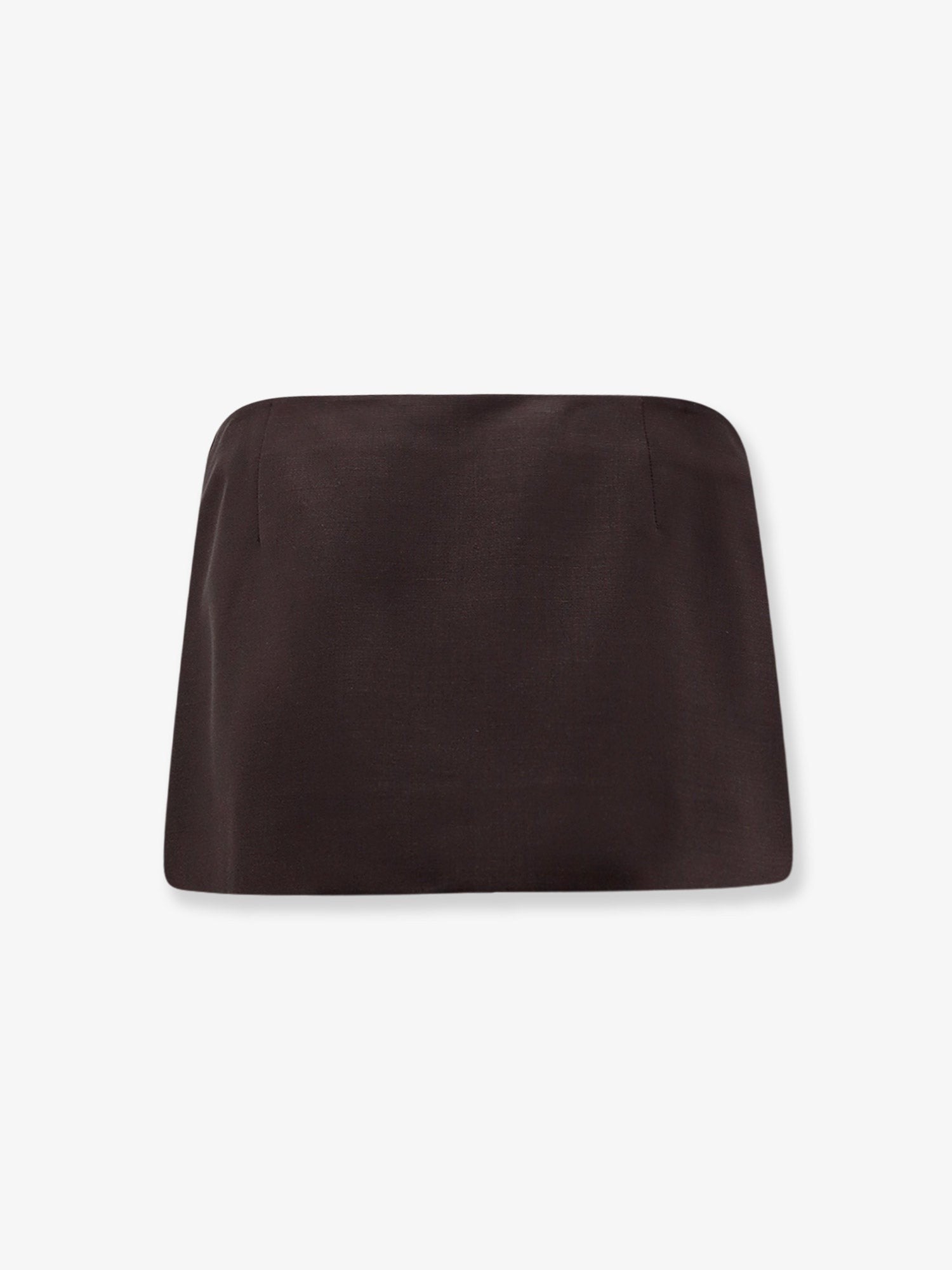 Miu Miu Women's Mohair and Virgin Wool Mini Skirt Brown