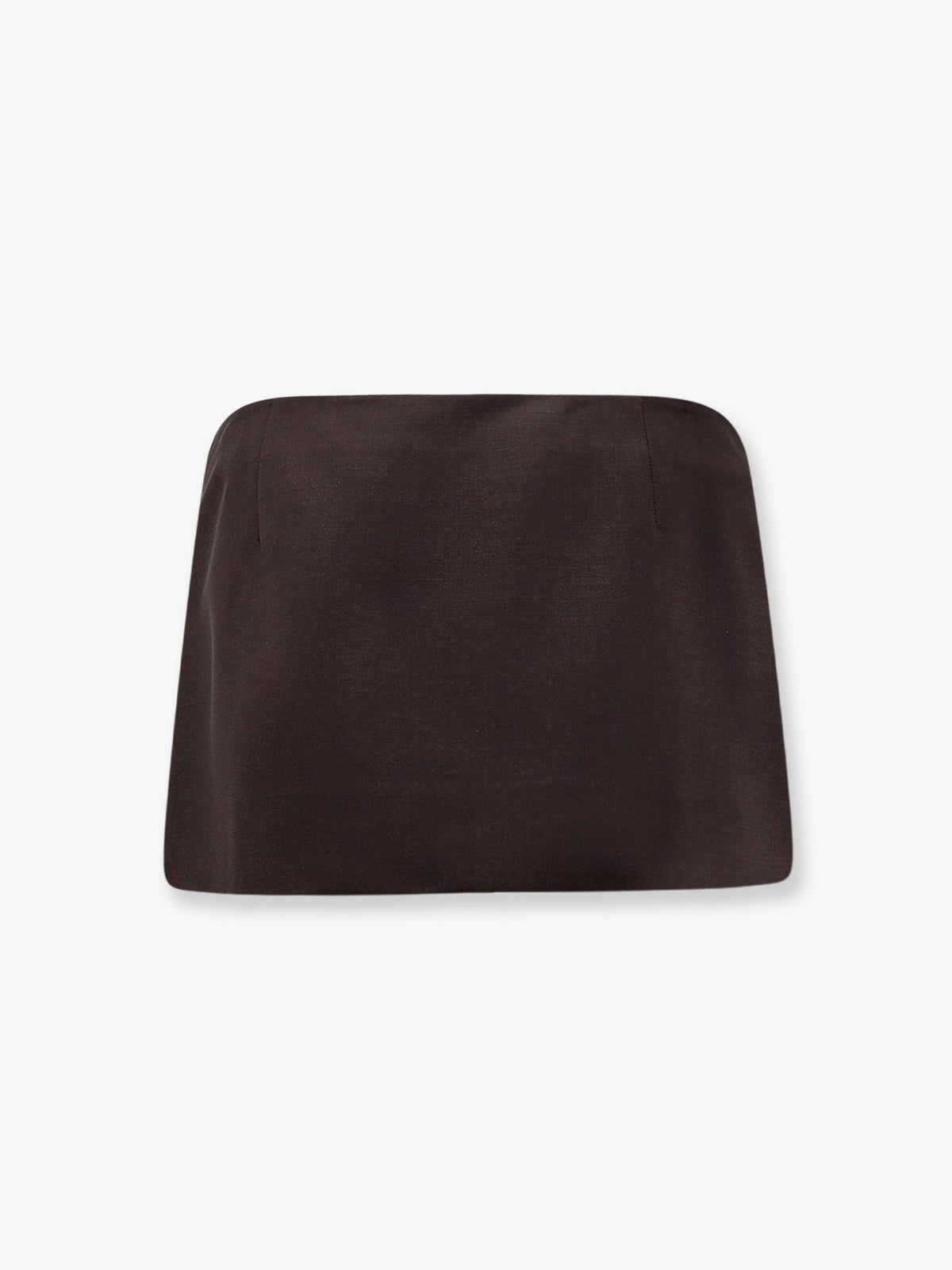 Miu Miu Women's Mohair and Virgin Wool Mini Skirt Brown, view 2