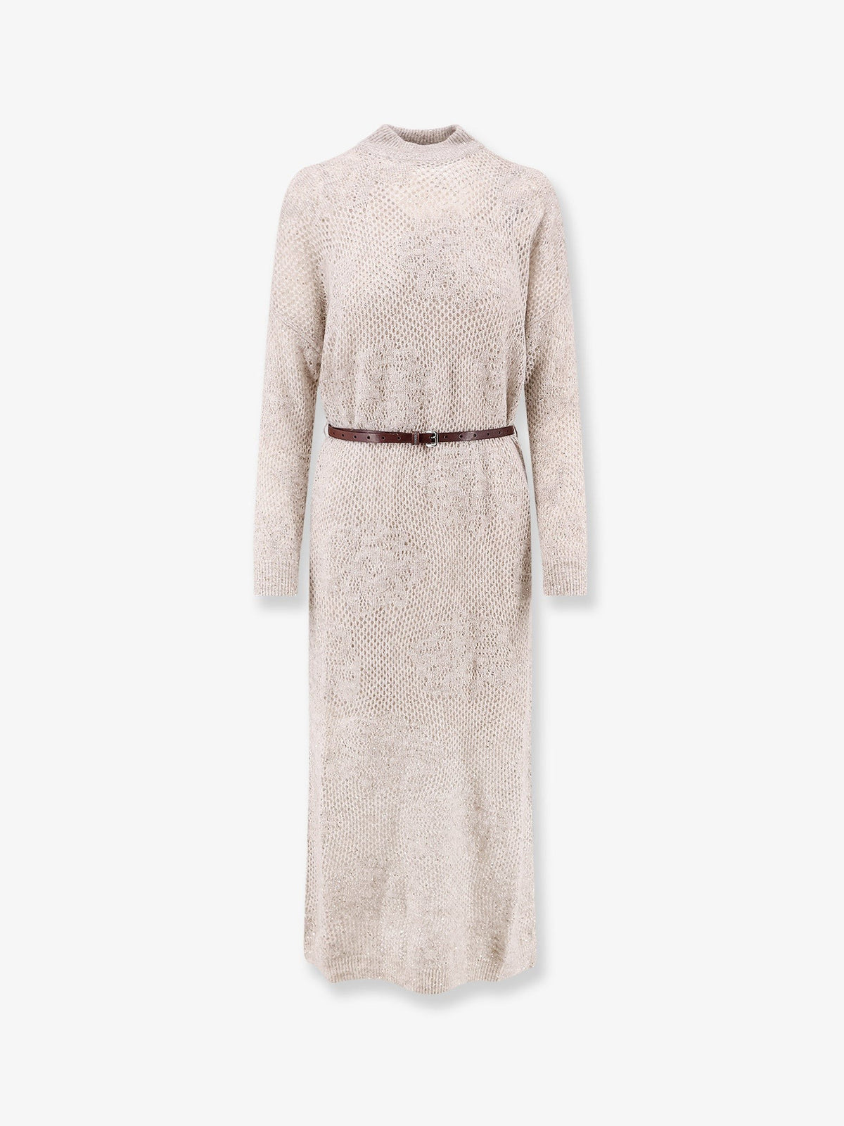 Brunello Cucinelli Women's Mohair and Wool Blend Long Dress Madreperla