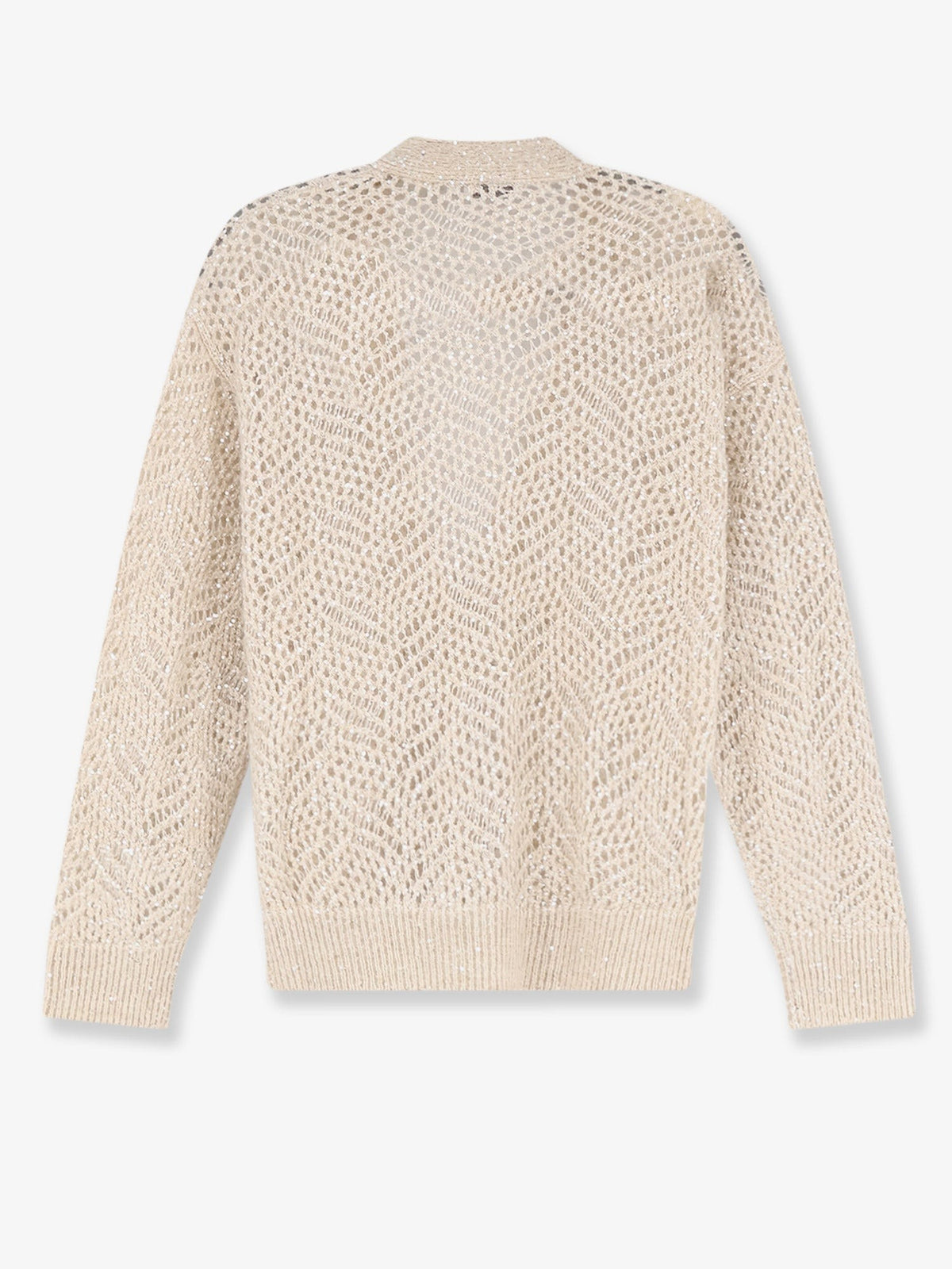 Brunello Cucinelli Women's Mohair Blend Cardigan White, view 2