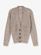 Brunello Cucinelli Women's Mohair Blend Cardigan Brown
