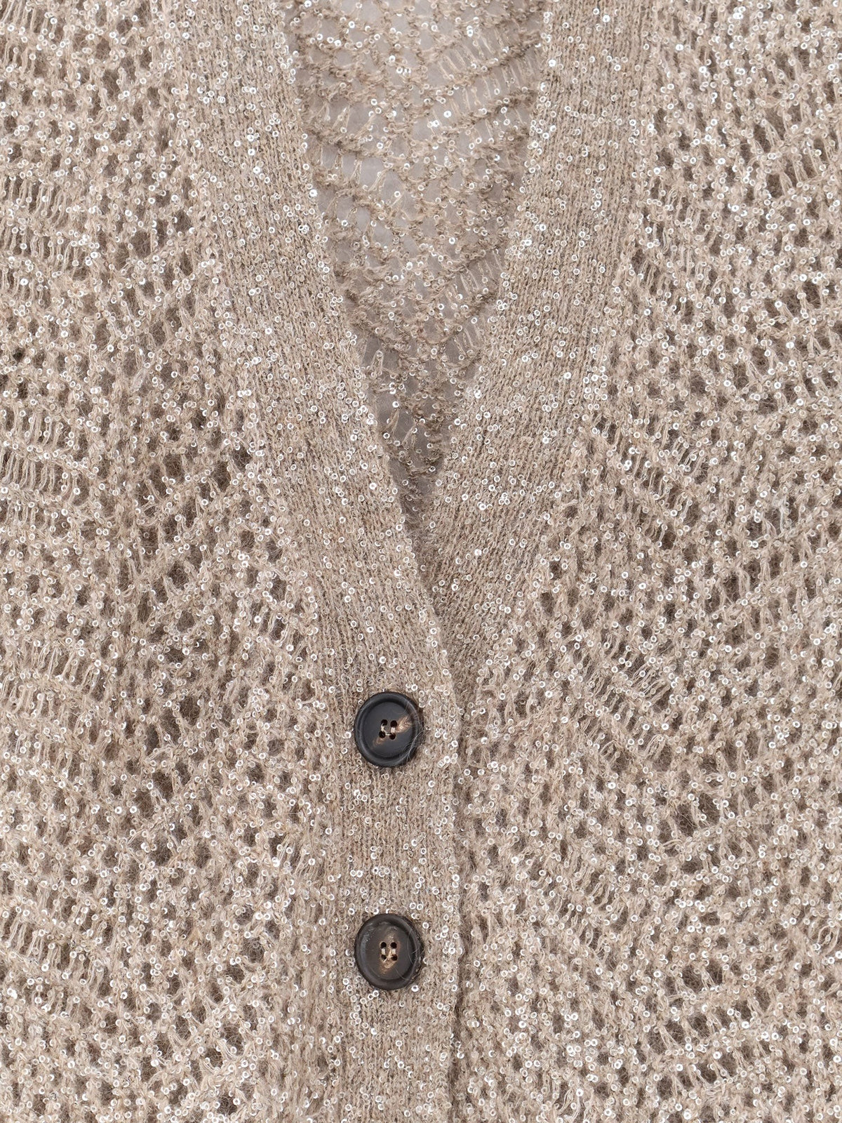 Brunello Cucinelli Women's Mohair Blend Cardigan Brown, view 3