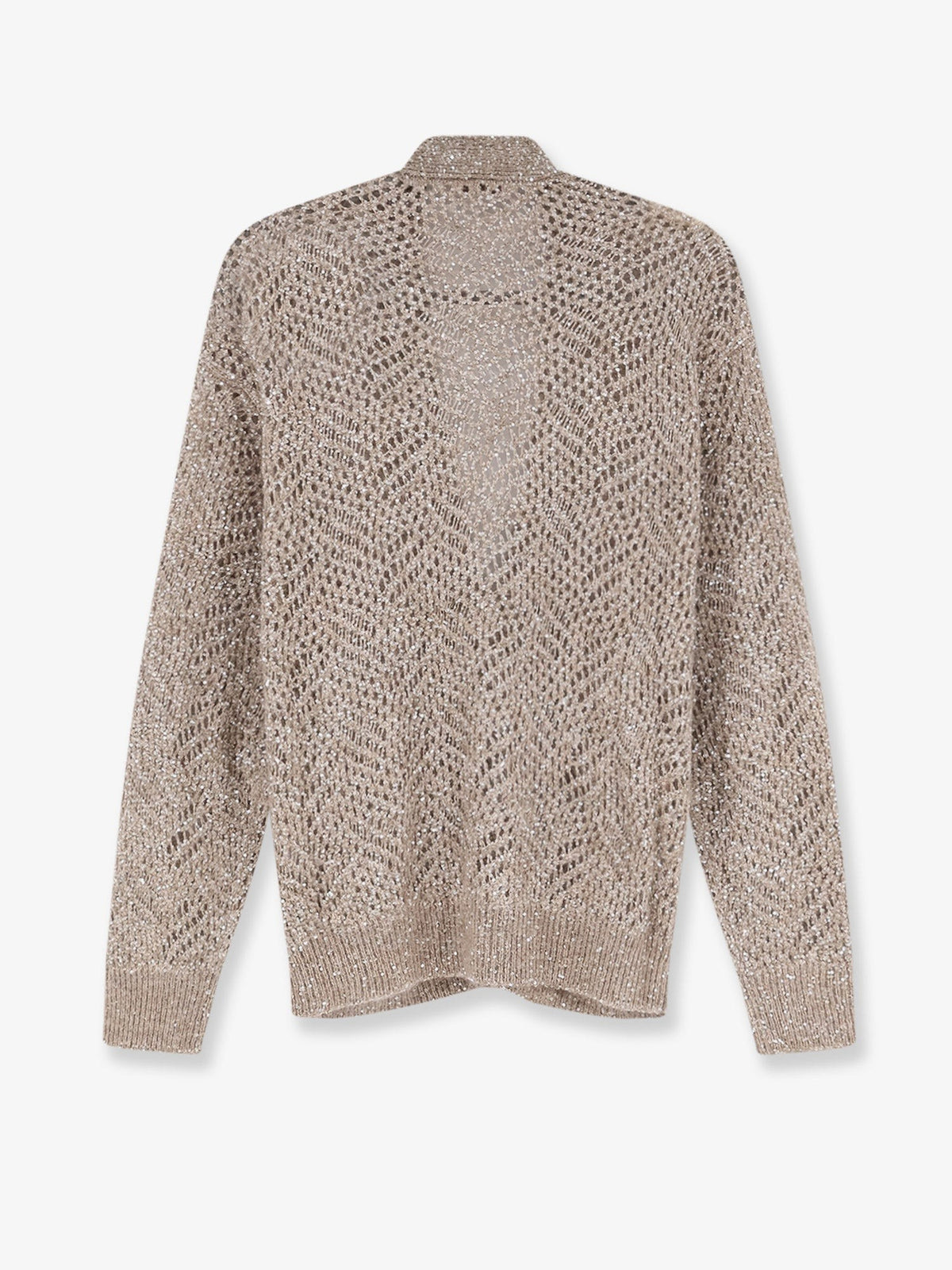 Brunello Cucinelli Women's Mohair Blend Cardigan Brown, view 2