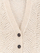 Brunello Cucinelli Women's Mohair Blend Cardigan White, view 3