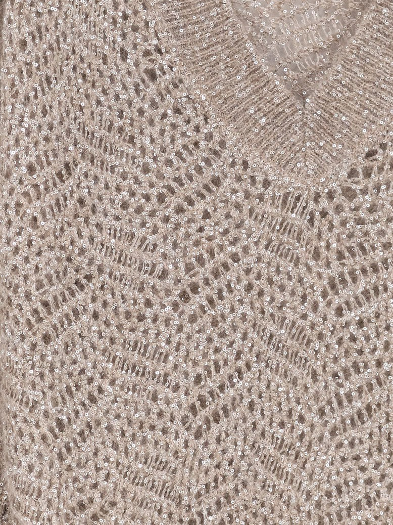Brunello Cucinelli Women's Mohair Blend Sweater Brown