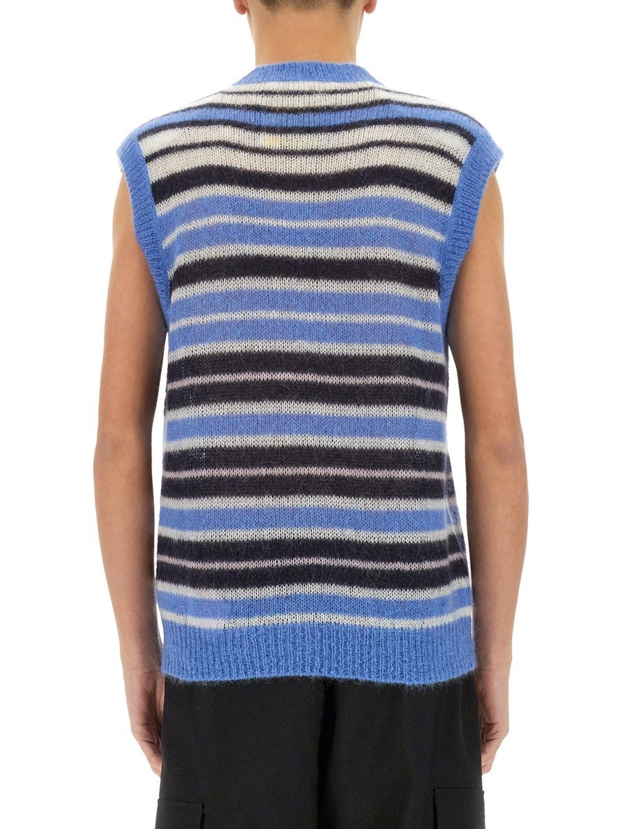 Marni Men's Mohair Blend Vest Multicolor, view 3