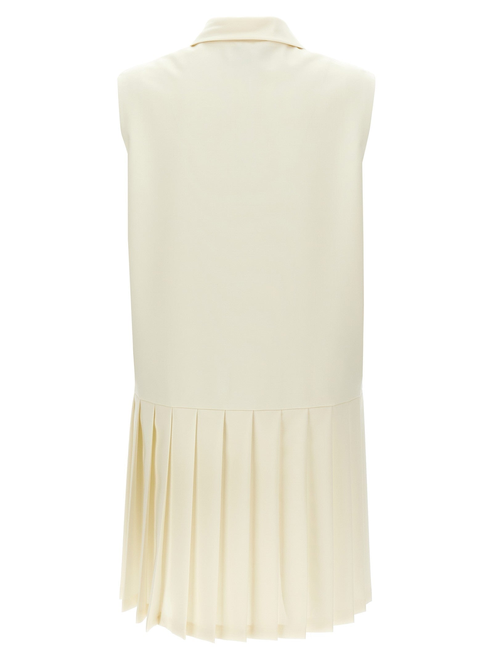 Miu Miu Mohair Canvas Dress White
